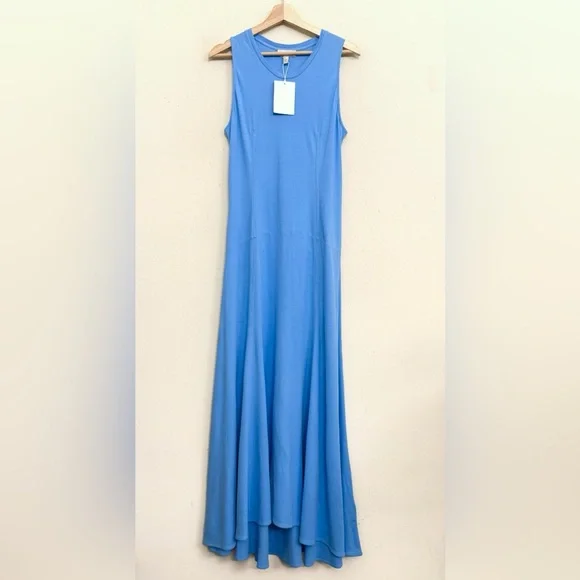 NWT COS Cotton- Jersey Sleeveless Maxi Dress in Blue Size M - Picture 9 of 17